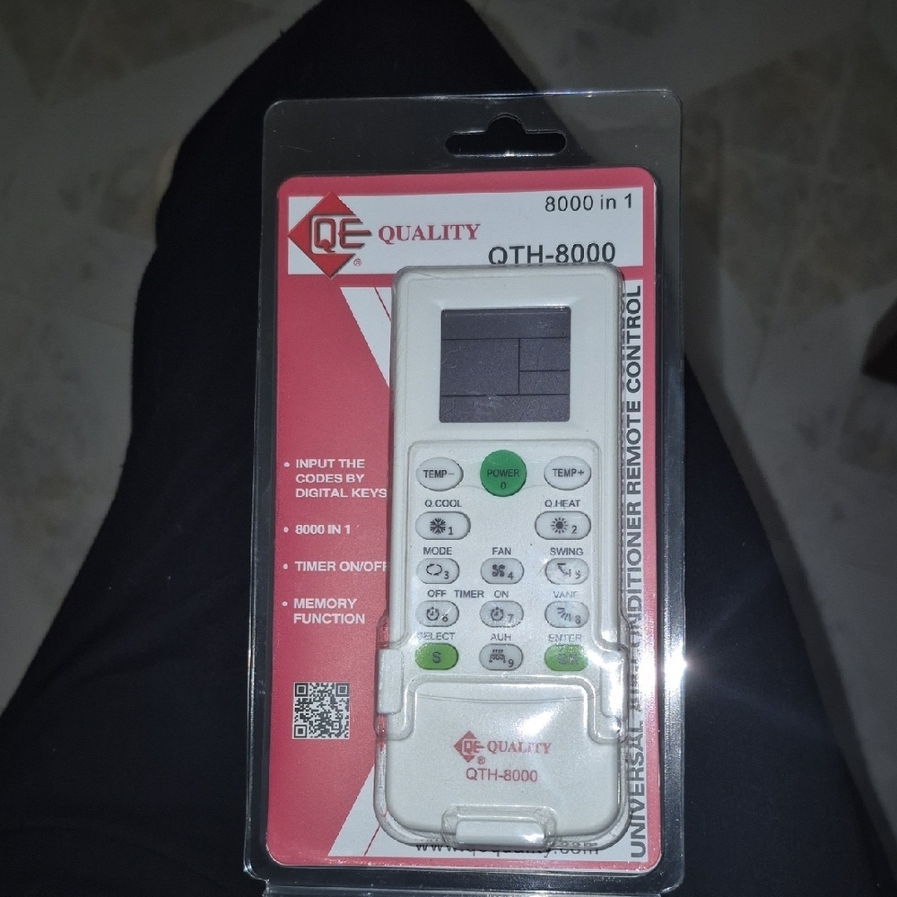 Universal Air Conditioner Remote Control – Quality QTH-8000 Replacement New !